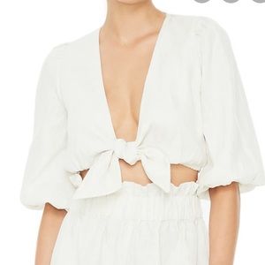 Faithfull The Brand La Guardia Linen Crop